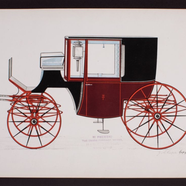 Horse Carriage Print signed by J&C Cooper. Decoration, articles and accessories. Dorantes Harness