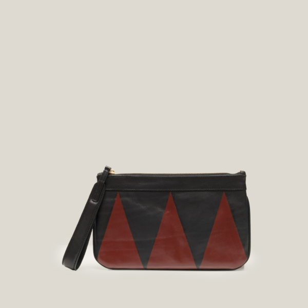 front black tilbury bag hand painted in casserole colour